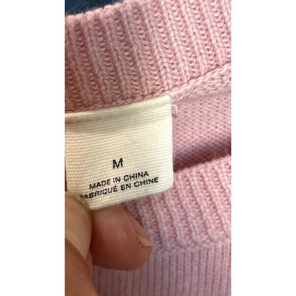 Moth Anthropologie Colorblock Stripe Sweater Pink Brown Green Size M - Picture 5 of 7